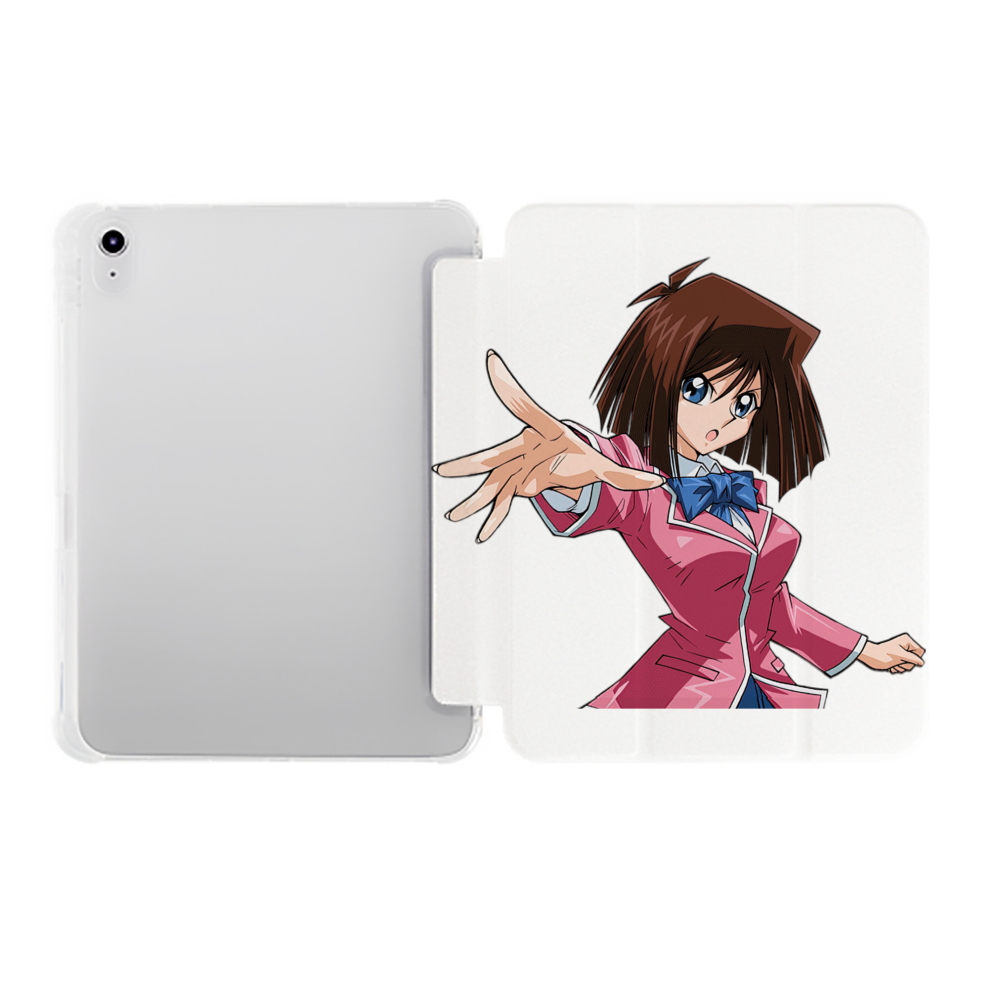 （画像用） 遊☆戯☆王 Yu-Gi-Oh! IPad ケース ペン収納付き 三つ折りスタンド PUレザー×シリコン 対応機種9.5/10.5/10.9インチ